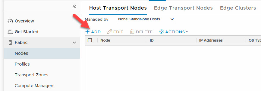 Add Host Transport Node