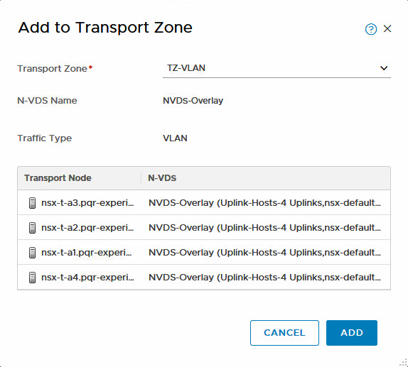 Add to Transport Zone - 2