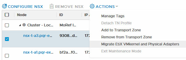Migrate vmkernel and physical - 1