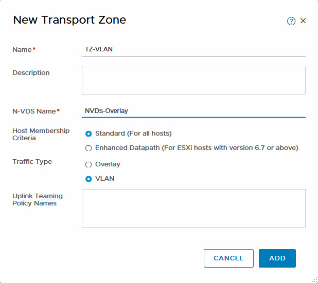 New Transport Zone
