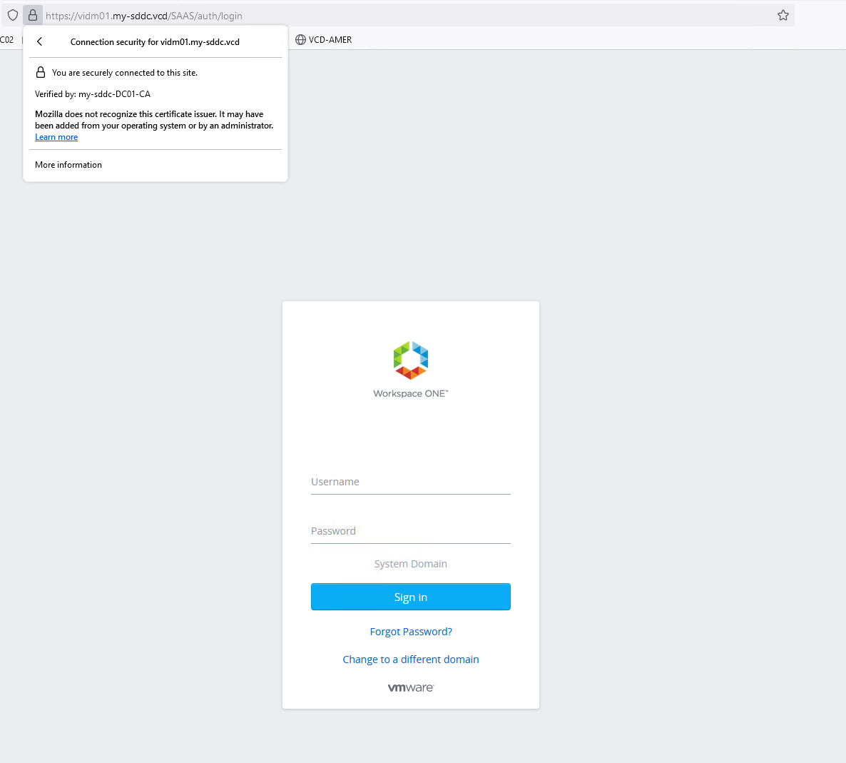 VCF on VCD: VMware Identity Manager – My Software Defined DataCenter